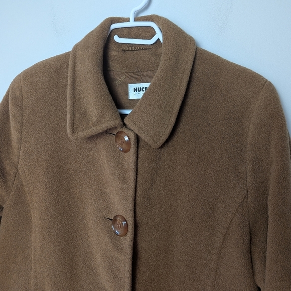 HUCKE Women Winter Trench Coat Tan Color 2 Front Pockets No Size, No Frabric - Picture 2 of 9